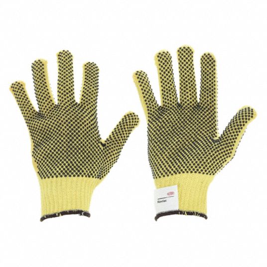 Condor 6AC97 Cut Resistant Gloves,Yellow/Black,L,PR