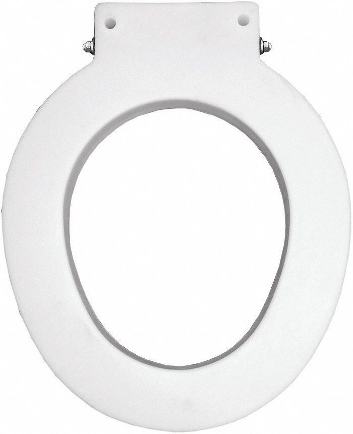 BEMIS Toilet Seat White, 2 15/16 in Seat Ht, 17 1/8 in Bolt to Seat