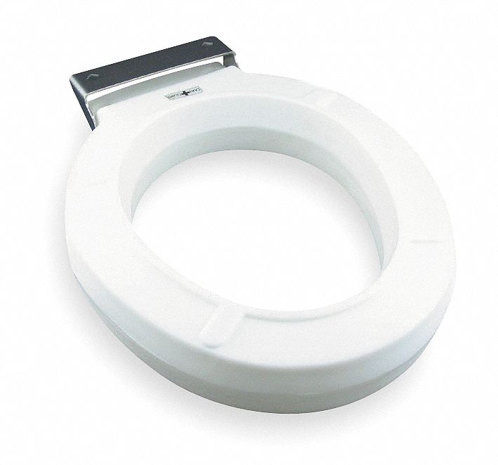 TOILET SEAT: WHITE, 2 15/16 IN SEAT H, 17⅛ IN BOLT TO SEAT FRONT, CLOSED