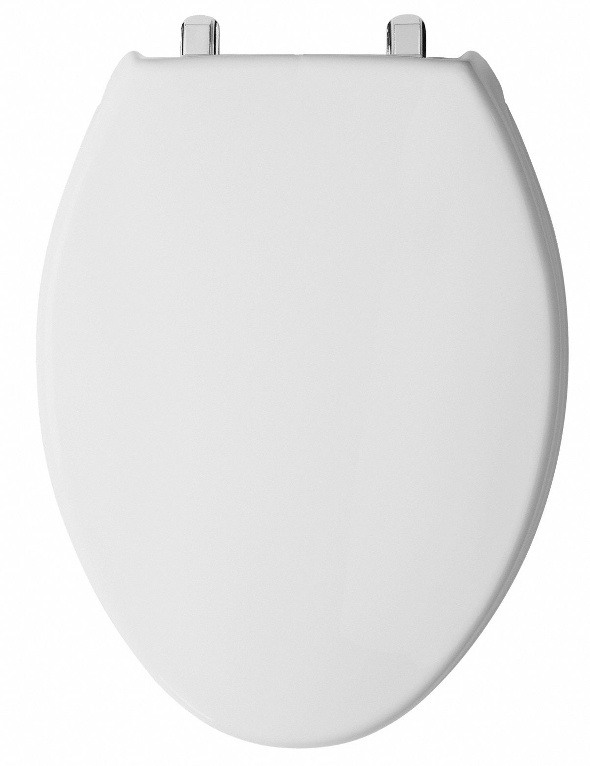 BEMIS Toilet Seat White, Plastic with Stainless Steel Posts, External