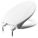 TOILET SEAT: WHITE, PLASTIC WITH SS POSTS, EXTERNAL CHECK HINGE, 2¼ IN SEAT HT