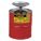 PLUNGER CAN, 1 GAL, RED, GALVANIZED STEEL, BRASS, RYTON, 10½ IN H, 7¼ IN OD, POWDER COATED