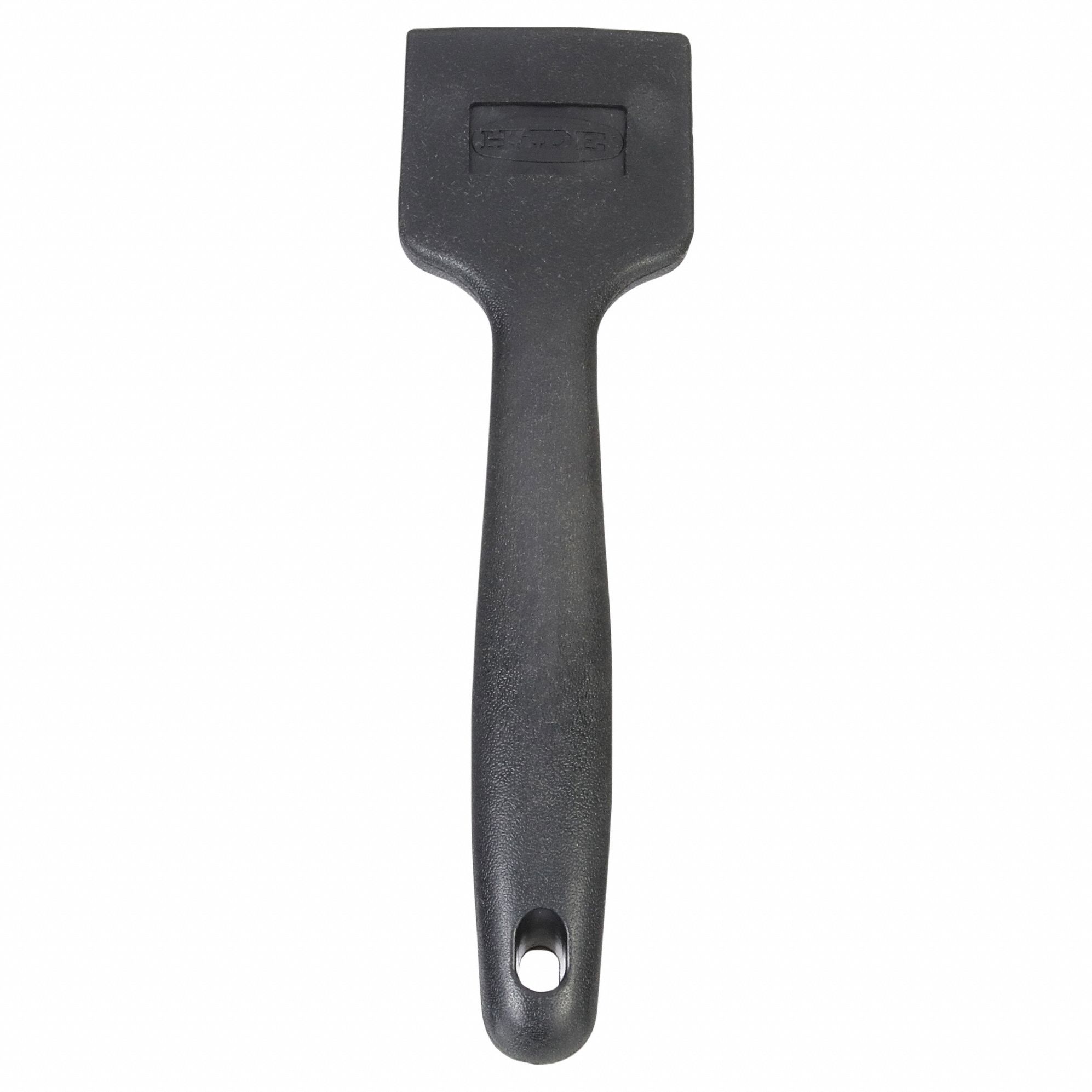 SCRAPER, CARBON STEEL BLADE, POLYPROPYLENE HANDLE, STIFF, STRAIGHT BLADE