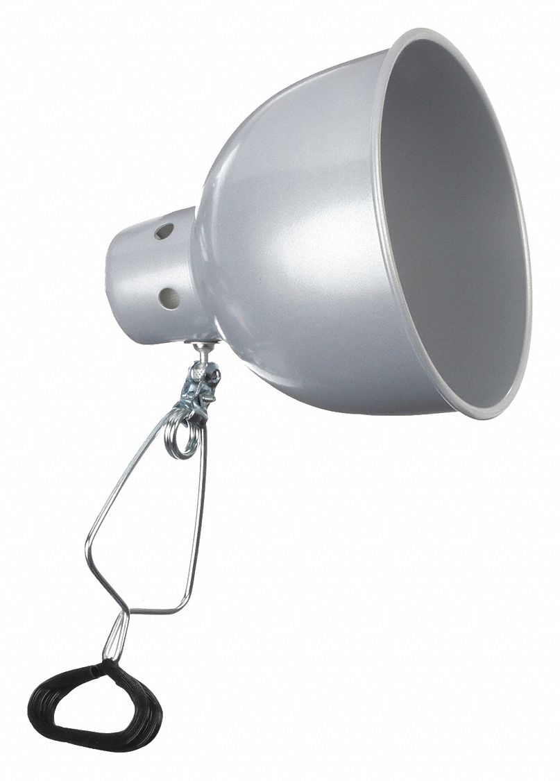 Temporary Job Site Light: Bulb Dependent, Corded, Clamp, 8 ft Power Cord Lg, 120V AC, 5-15P