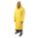 RAIN COAT WITH DETACHABLE HOOD, COAT, 2XL, YELLOW, SNAPS, SNAP-ON HOOD, PVC