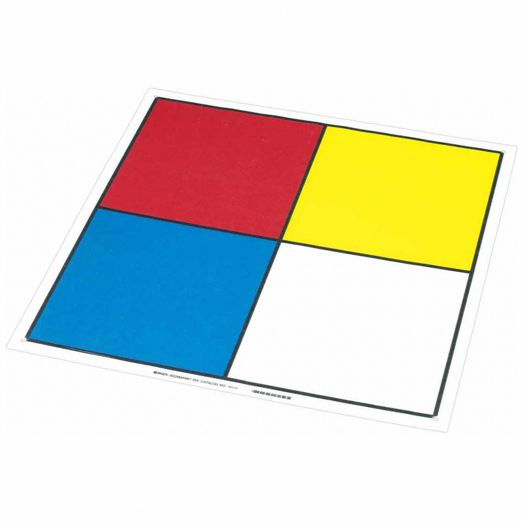 Placard: Fiberglass, 11 in Ht, 11 in Wd, 0.1 in Thick, 11 in x 11 in