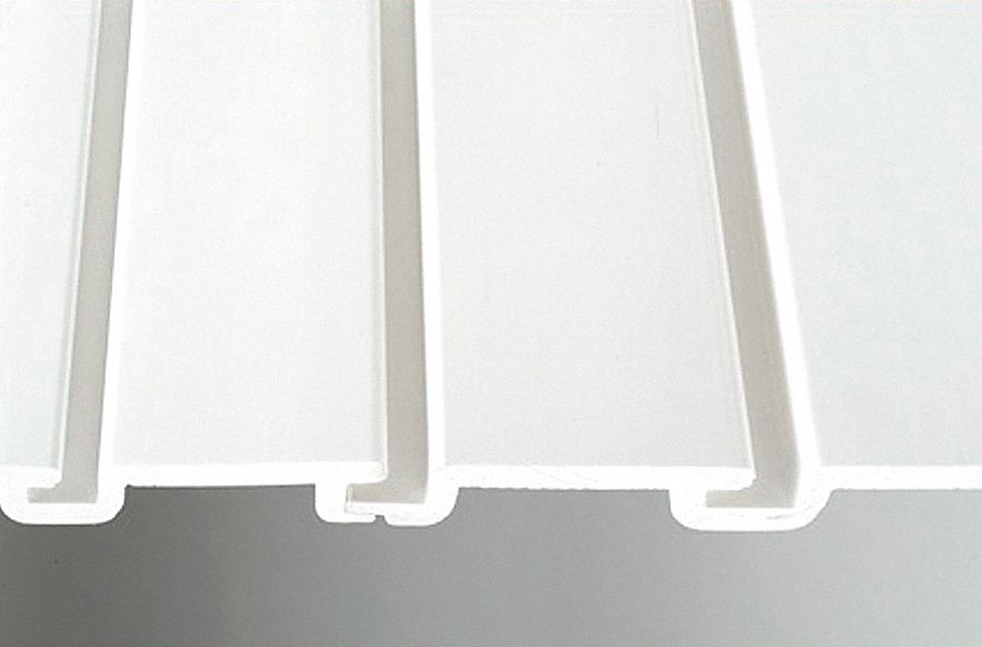 SUNCAST UVResistant Rigid Resin Slatwall Panel, 48 inW x 12 inH, 6