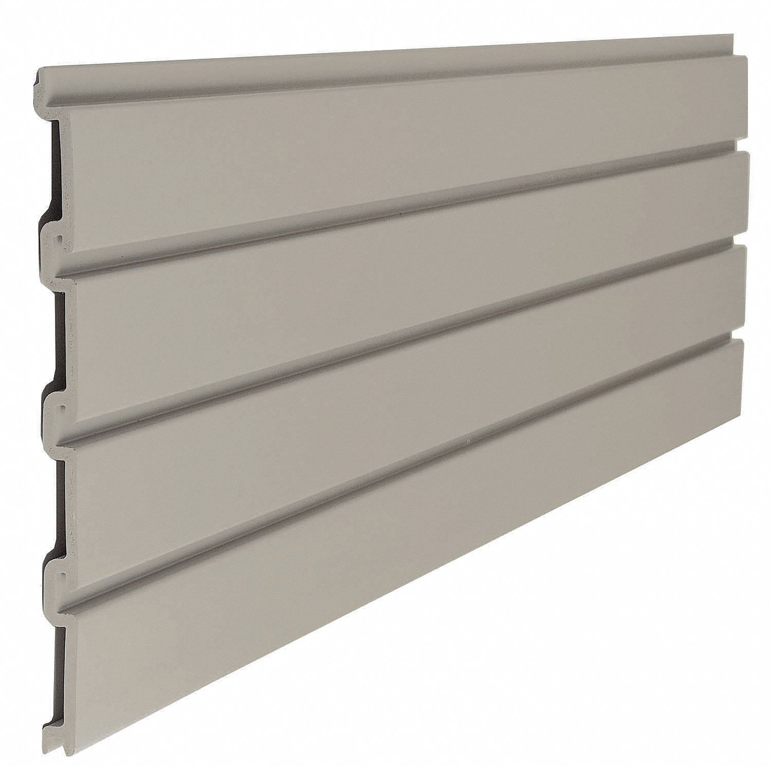 SUNCAST UVResistant Rigid Resin Slatwall Panel, 48 inW x 12 inH, 6 Panels, 0 Hooks, 0 Bins, Tan