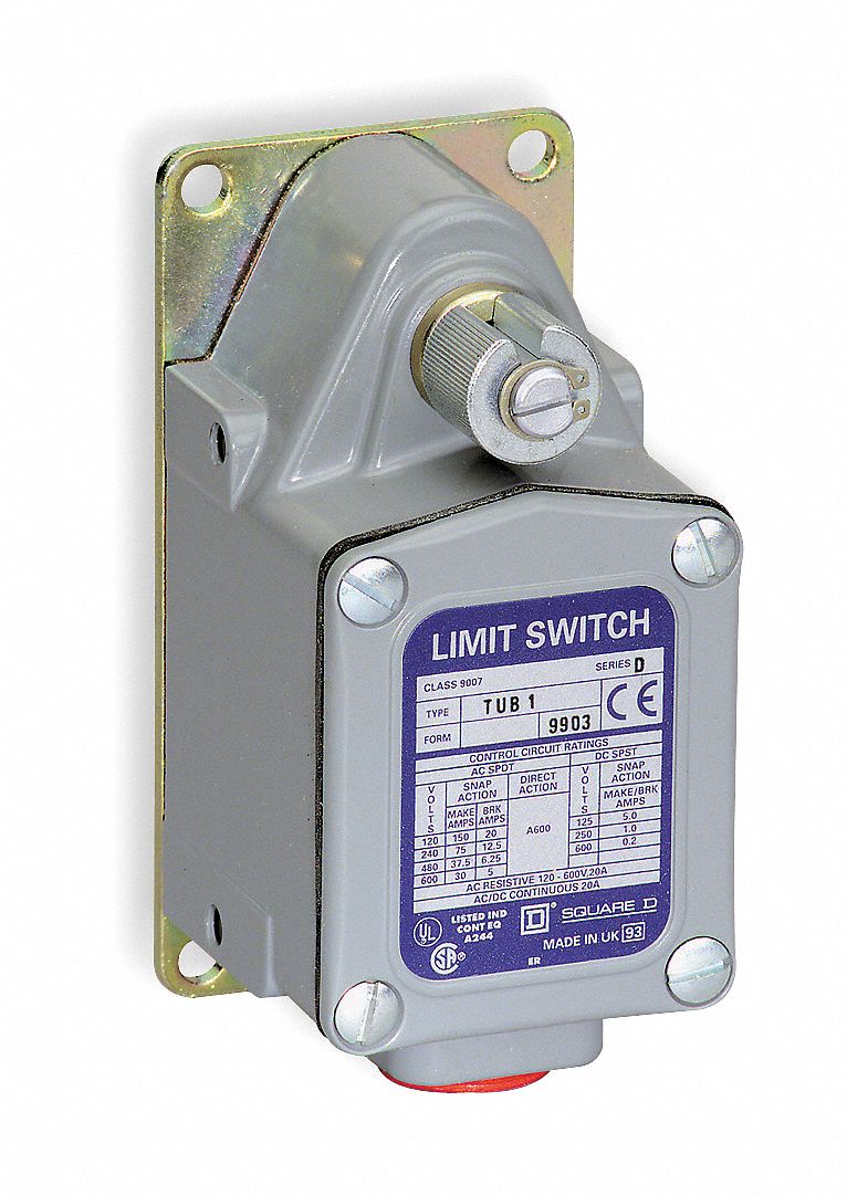 Roller Lever 10A @ 300V Ac Dayton 12T937 Limit Switch Rotary Spdt 