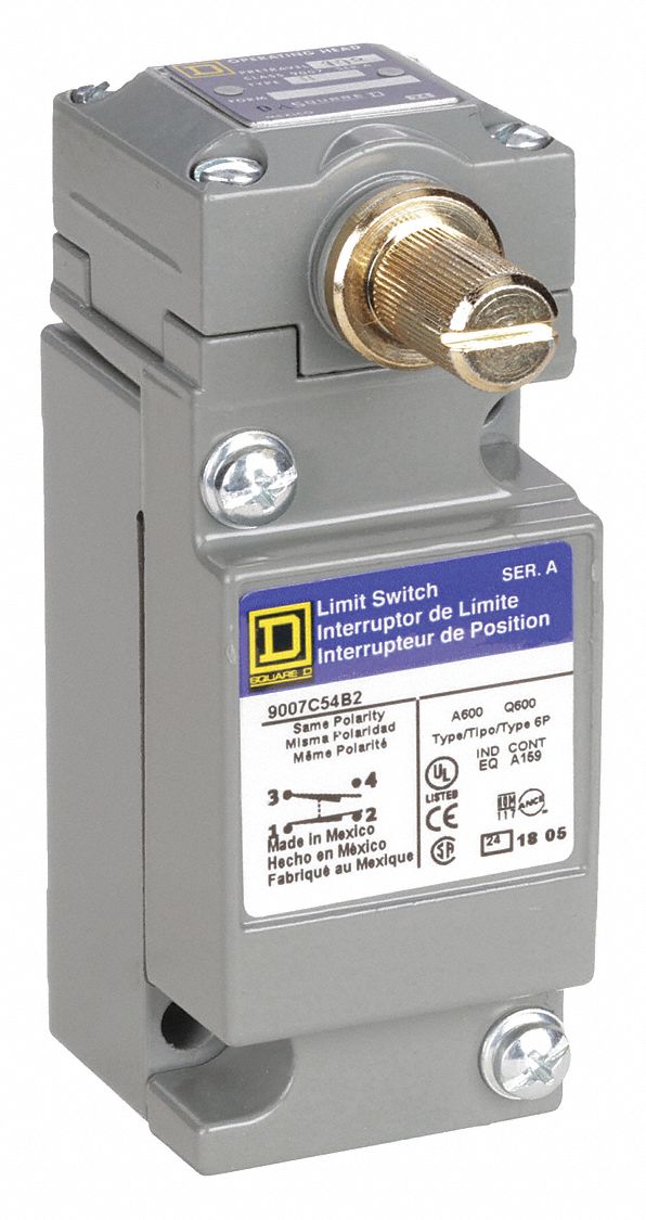 PLUG-IN LIMIT SWITCH, METALLIC, PLUG-IN, 9007C, NO ACTUATOR INCLUDED, 1NO/1NC