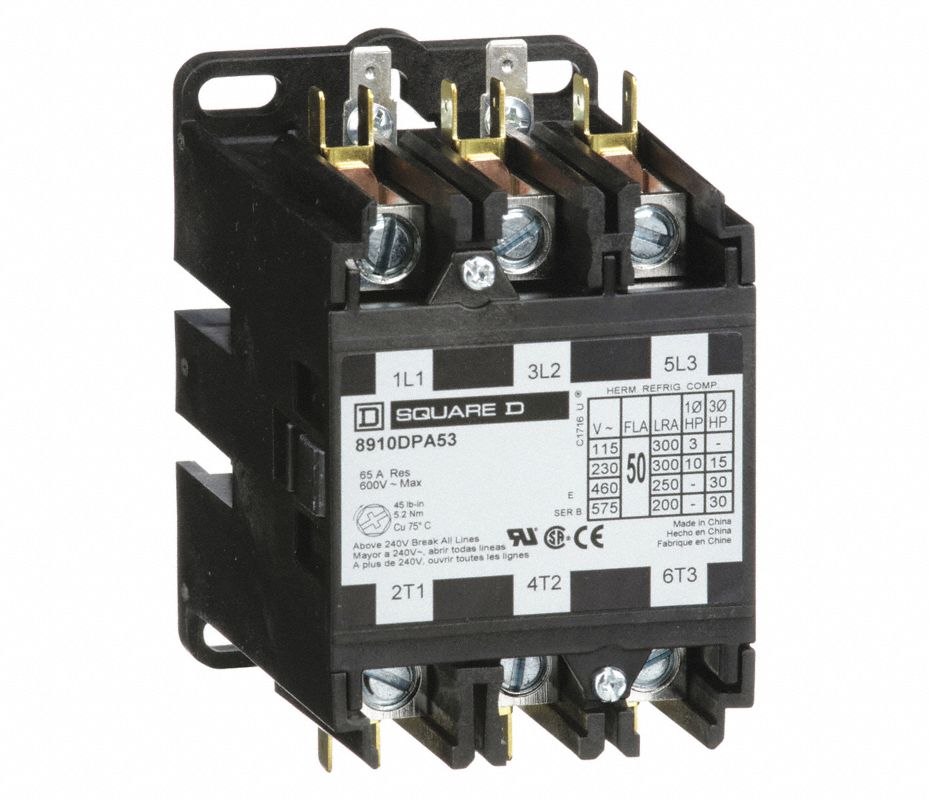 SQUARE D Contactor, 24VCA, Número de Polos 3, Reversible: No, Amperaje ...