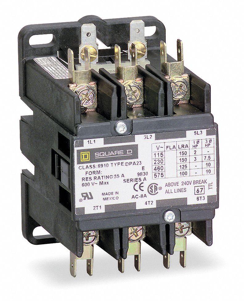 SCHNEIDER ELECTRIC Contactor, 24VAC, Número de Polos 3, Reversible: No ...