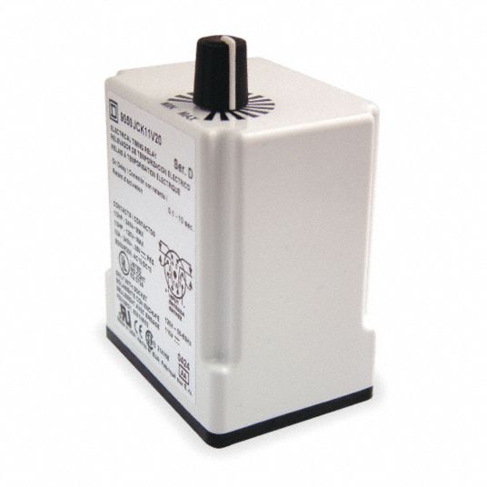 SQUARE D Single Function Timing Relay, 24V AC/DC, 10A 120/240V, 8