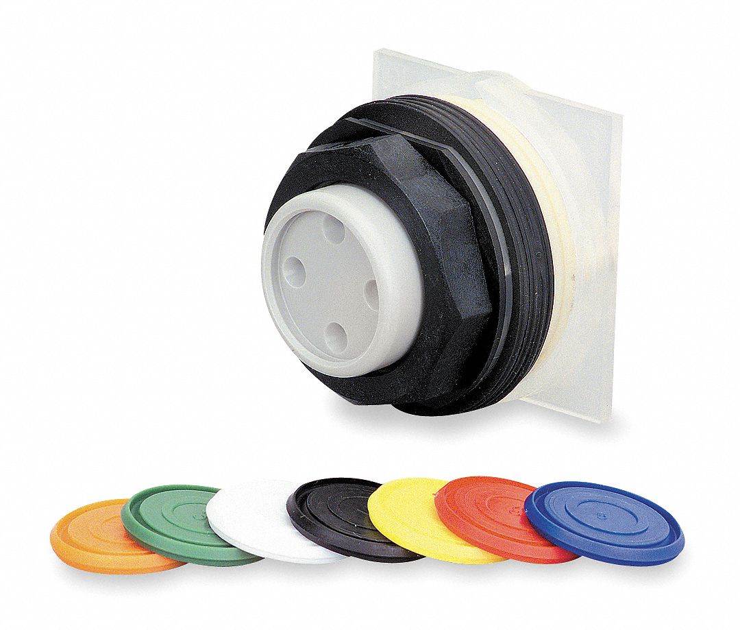 Extended Push Button: Black/Blue/Green/Orange/Red/White/Yellow, Non-Metallic