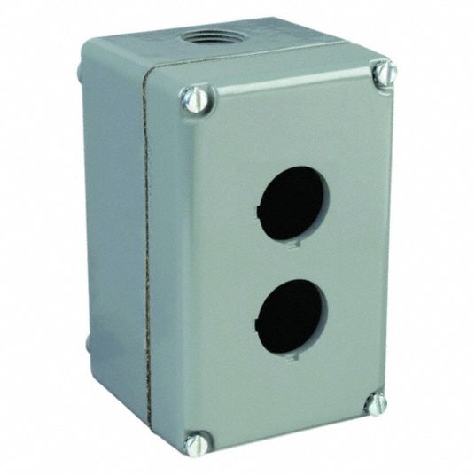 1-Hole Push Button Box Green Button