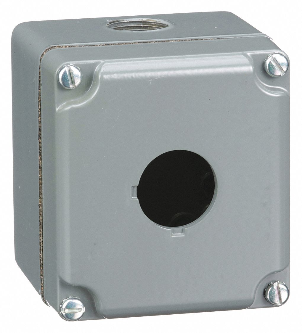 SCHNEIDER ELECTRIC Pushbutton Enclosure: Die-Cast Aluminum, 1 Columns ...