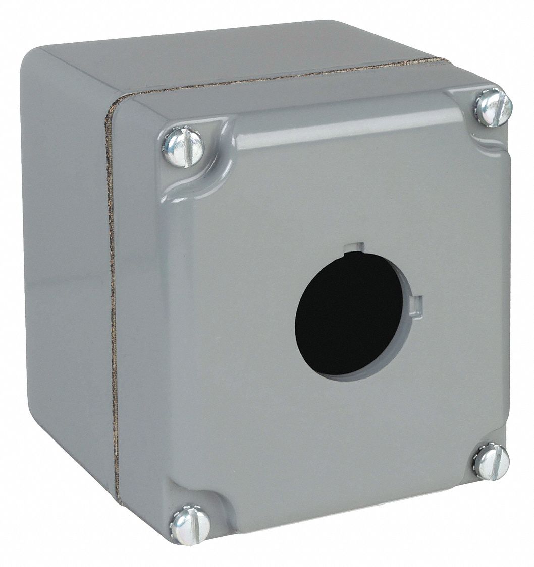 PUSH BUTTON ENCLOSURE, 30 MM, 1 HOLES, ALUMINUM, NEMA 1/12/13/3/4/6