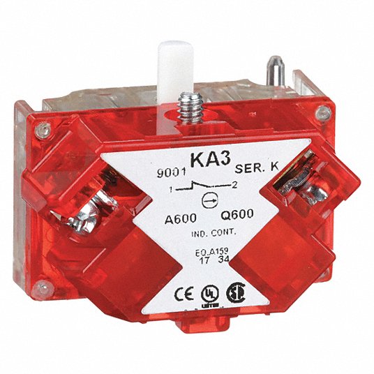 LOT OF 3 SCHNEIDER ELECTRIC 9001-KA3 9001KA3 SERIES K FINGER SAFE CONTACT BLOCK 