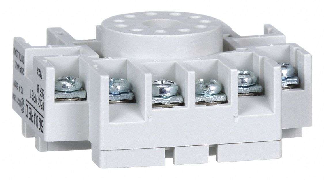 SQUARE D Relay Socket, Standard, Octal, Number of Pins Relay 11, 3PDT