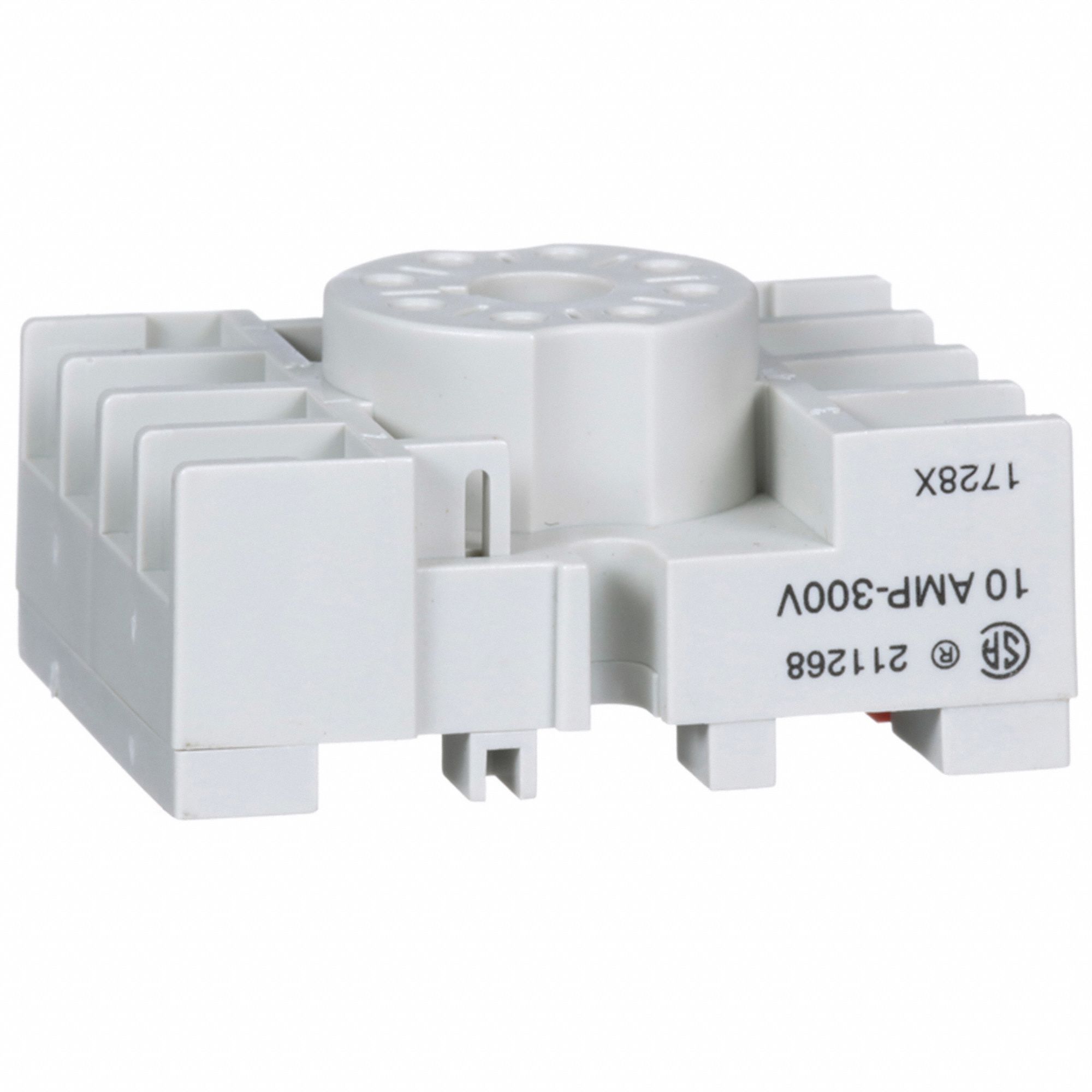 RELAY SOCKET, 15 A RATING, DIN-RAIL AND SURFACE SOCKET MOUNTING, 8 PINS, A SOCKET, STANDARD