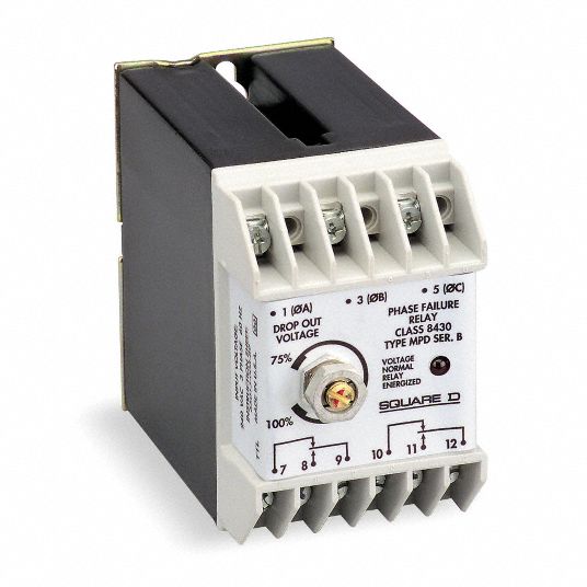 SCHNEIDER ELECTRIC Phase Failure Relay 5B5908430MPDV24 Grainger