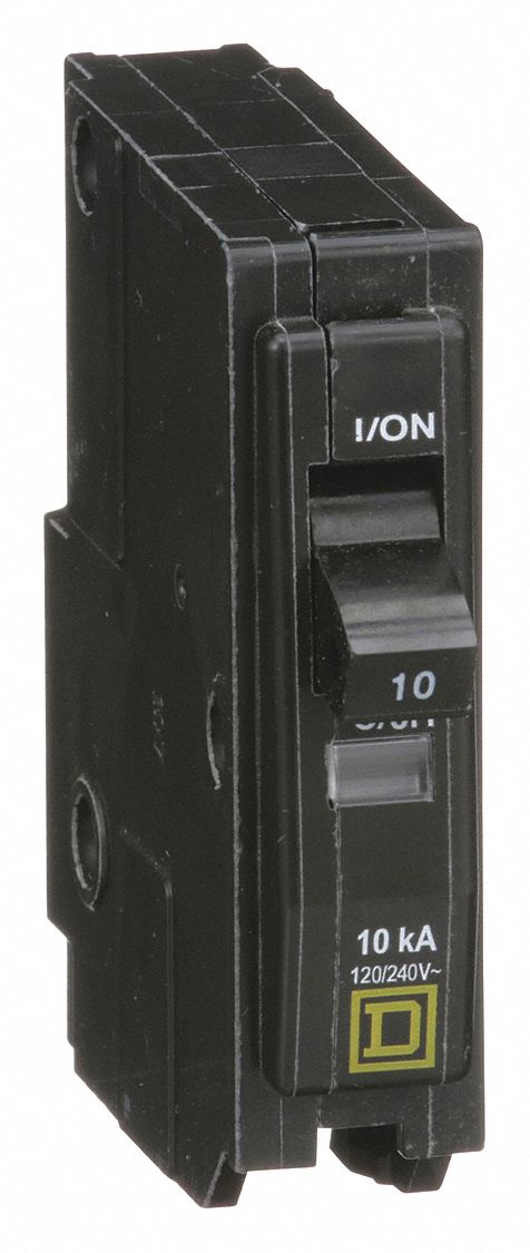 SQUARE D Miniature Circuit Breaker, Amps 10 A, Circuit Breaker Type