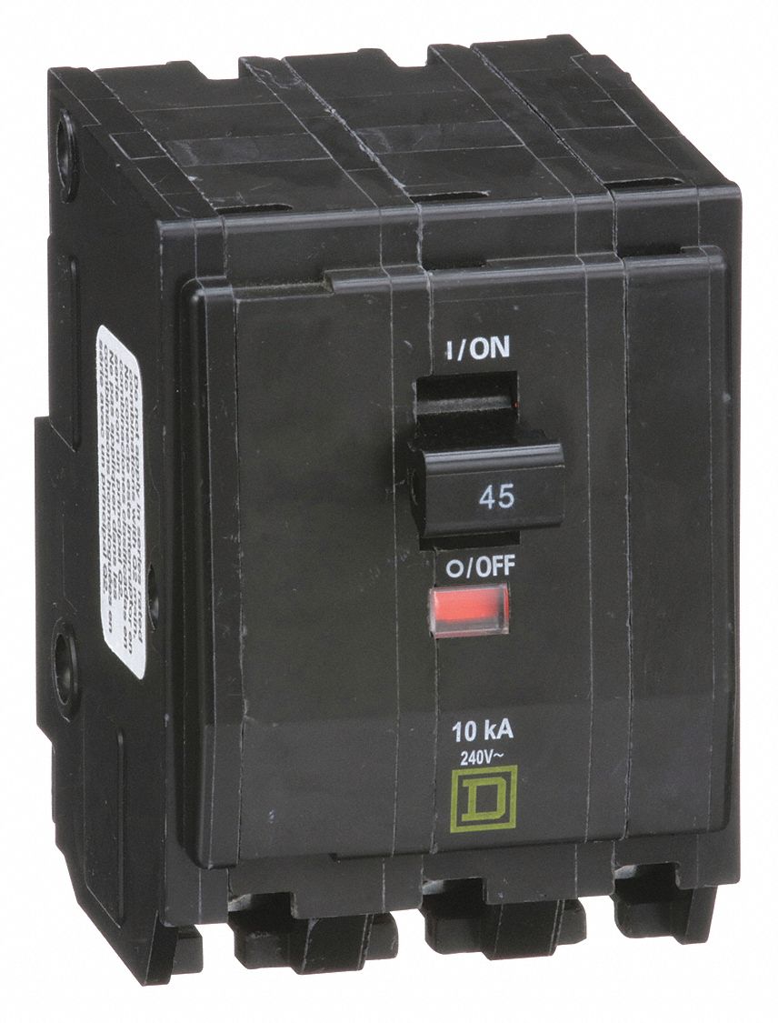 SQUARE D Miniature Circuit Breaker, Amps 45, Circuit Breaker Type ...