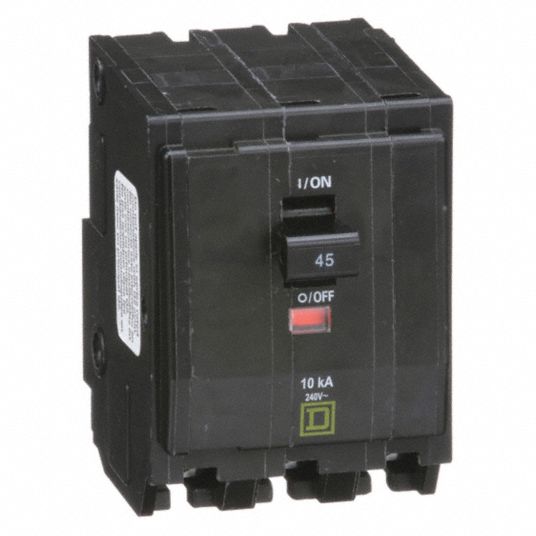 SQUARE D, 45 A, 120/240V AC, Miniature Circuit Breaker - 5B762|QO345 ...