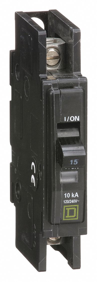 Miniature Circuit Breaker: 15 A, 120/240V AC, Single Phase, 10kA at 120/240V AC, 1 Poles