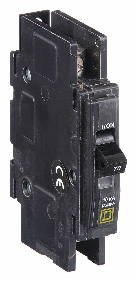 Miniature Circuit Breaker: 70 A, 120/240V AC, Single Phase, 10kA at 120/240V AC, 1 Poles