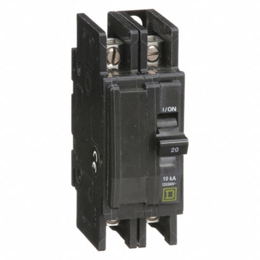 SQUARE D Miniature Circuit Breaker, Amps 20 A, Circuit Breaker Type