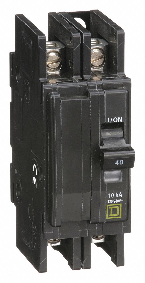 SQUARE D Miniature Circuit Breaker, Amps 40 A, Circuit Breaker Type