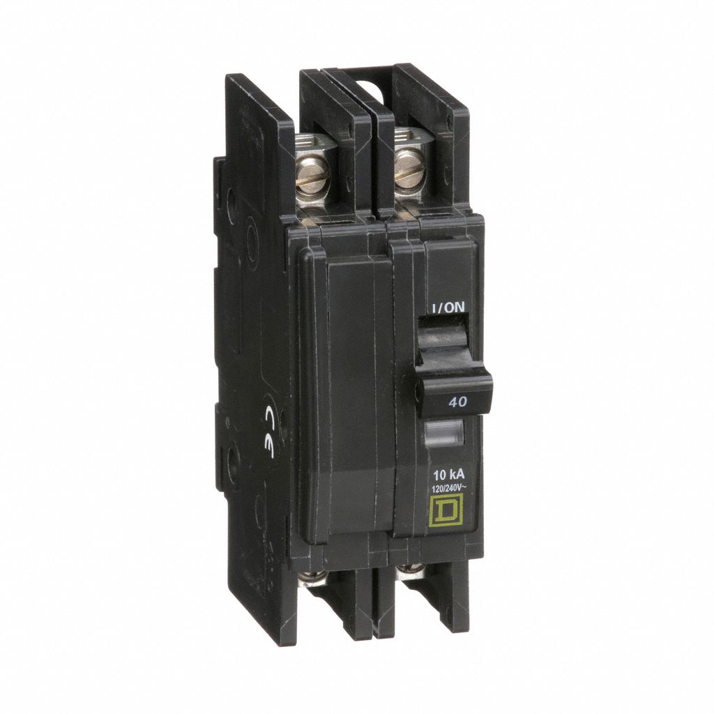 Miniature Circuit Breaker: 40 A, 120/240V AC, Single Phase, 10kA at 120/240V AC, 2 Poles