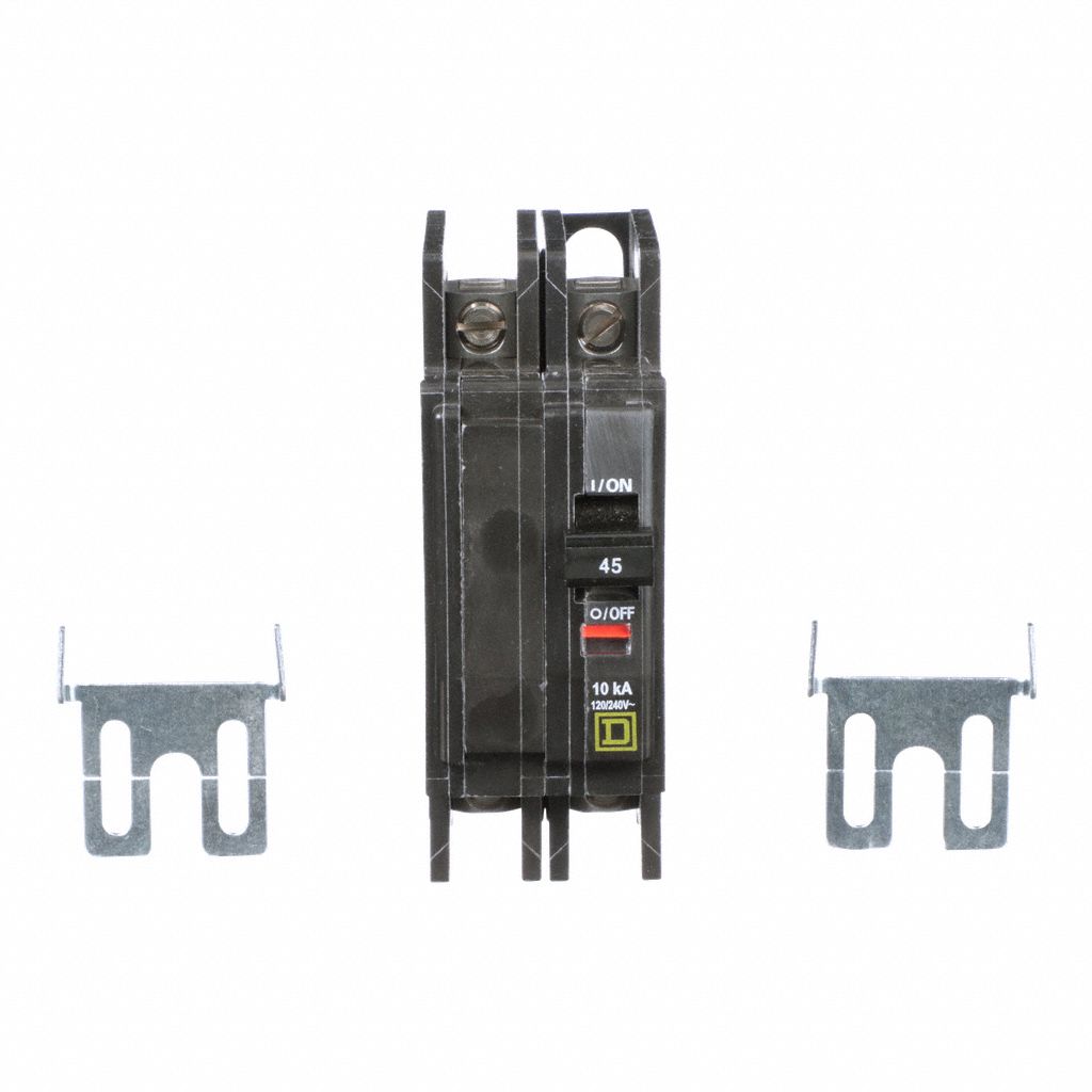 Miniature Circuit Breaker: 45 A, 120/240V AC, Single Phase, 10kA at 120/240V AC, 2 Poles