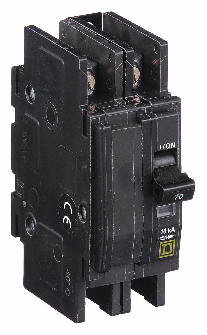 Miniature Circuit Breaker: 70 A, 120/240V AC, Single Phase, 10kA at 120/240V AC, 2 Poles