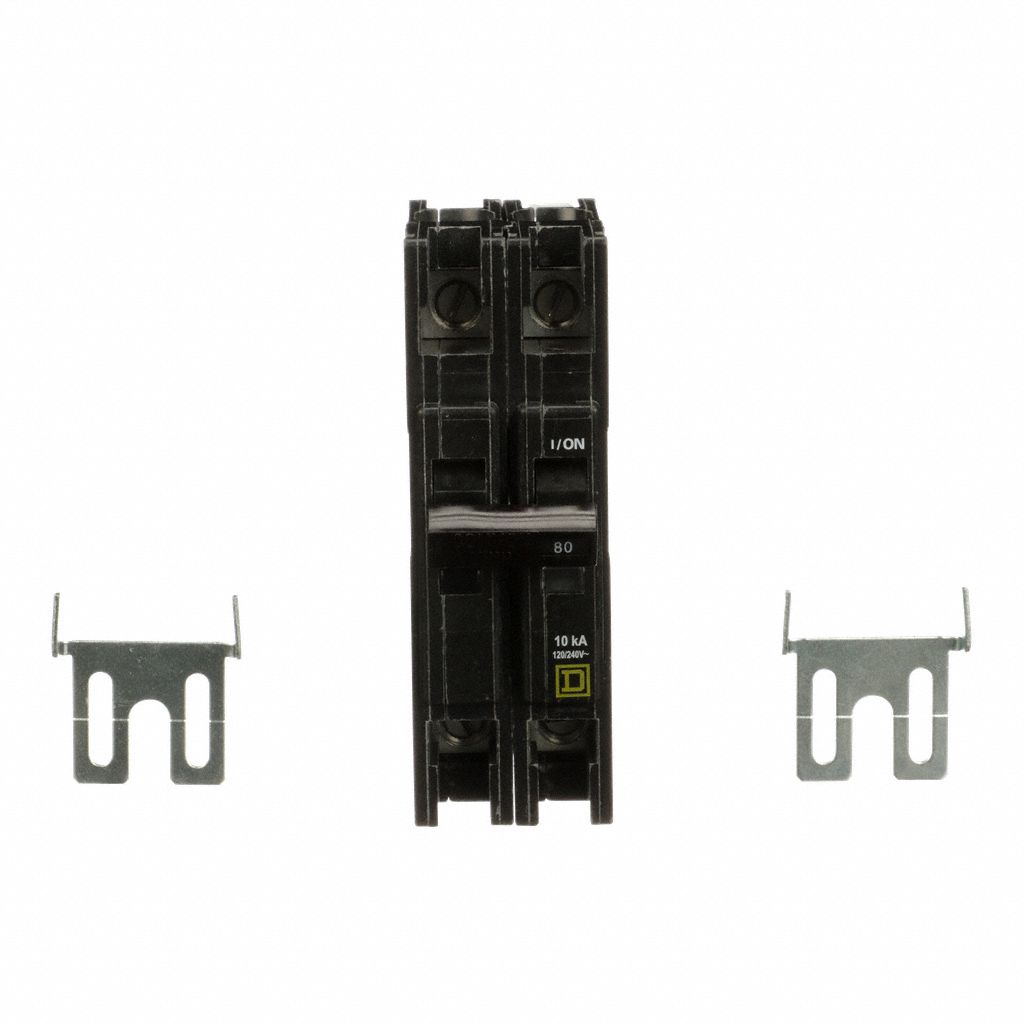 Miniature Circuit Breaker: 80 A, 120/240V AC, Single Phase, 10kA at 120/240V AC, 2 Poles