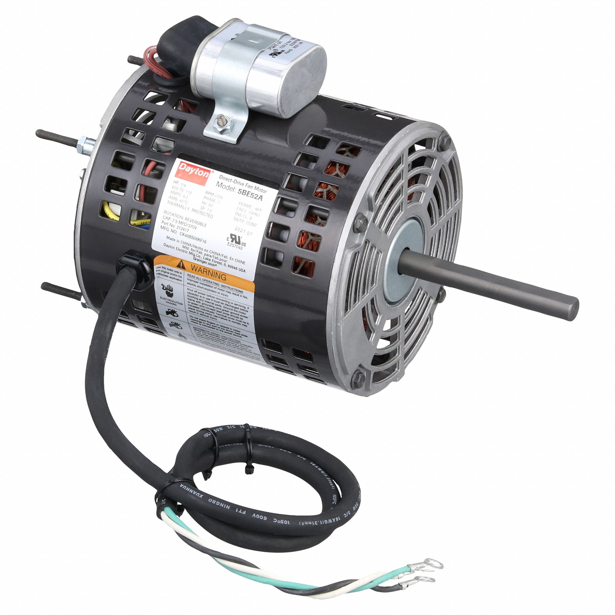 MOTOR,PSC,1/4 HP,1725 RPM