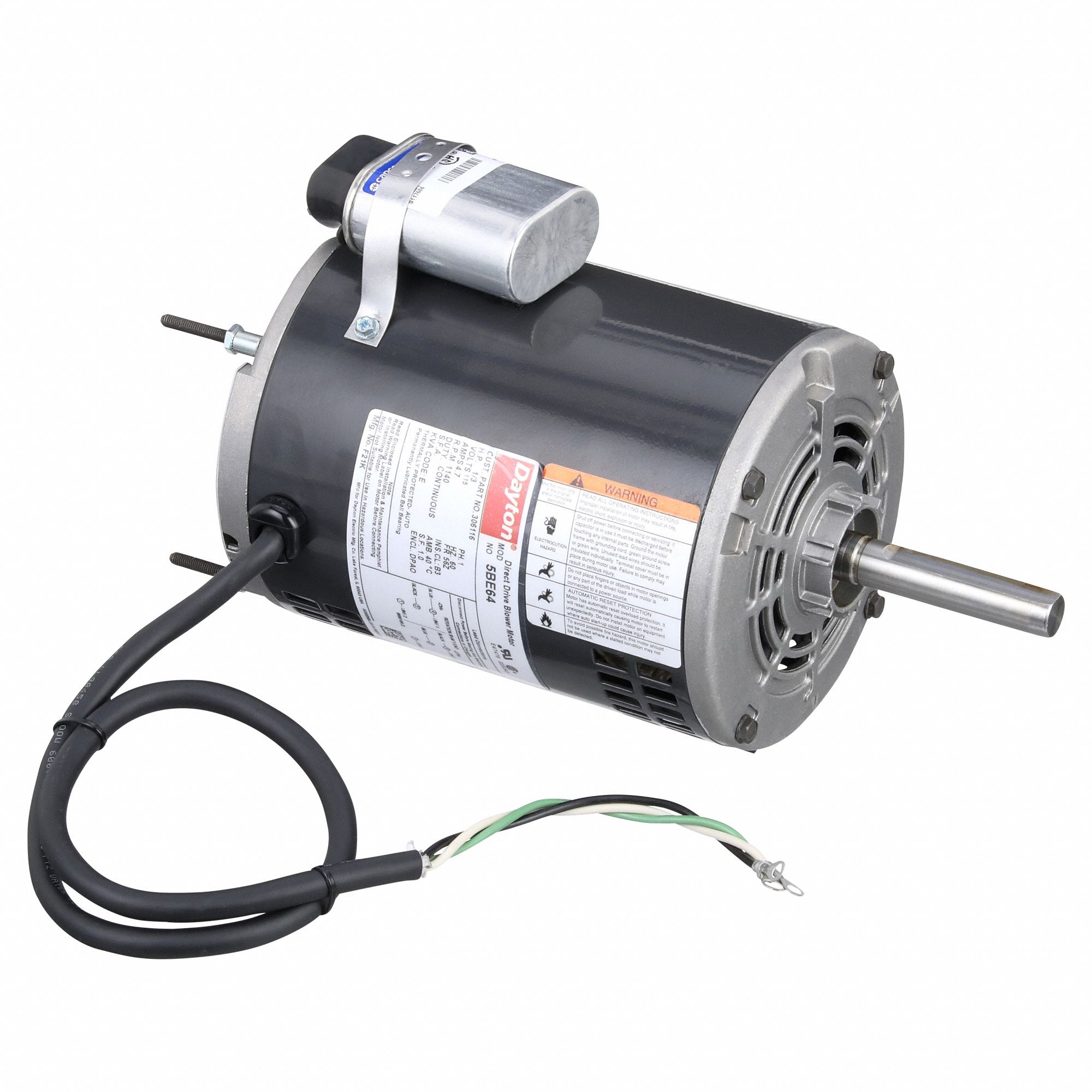 MOTOR,PSC,1/3 HP,1140 RPM