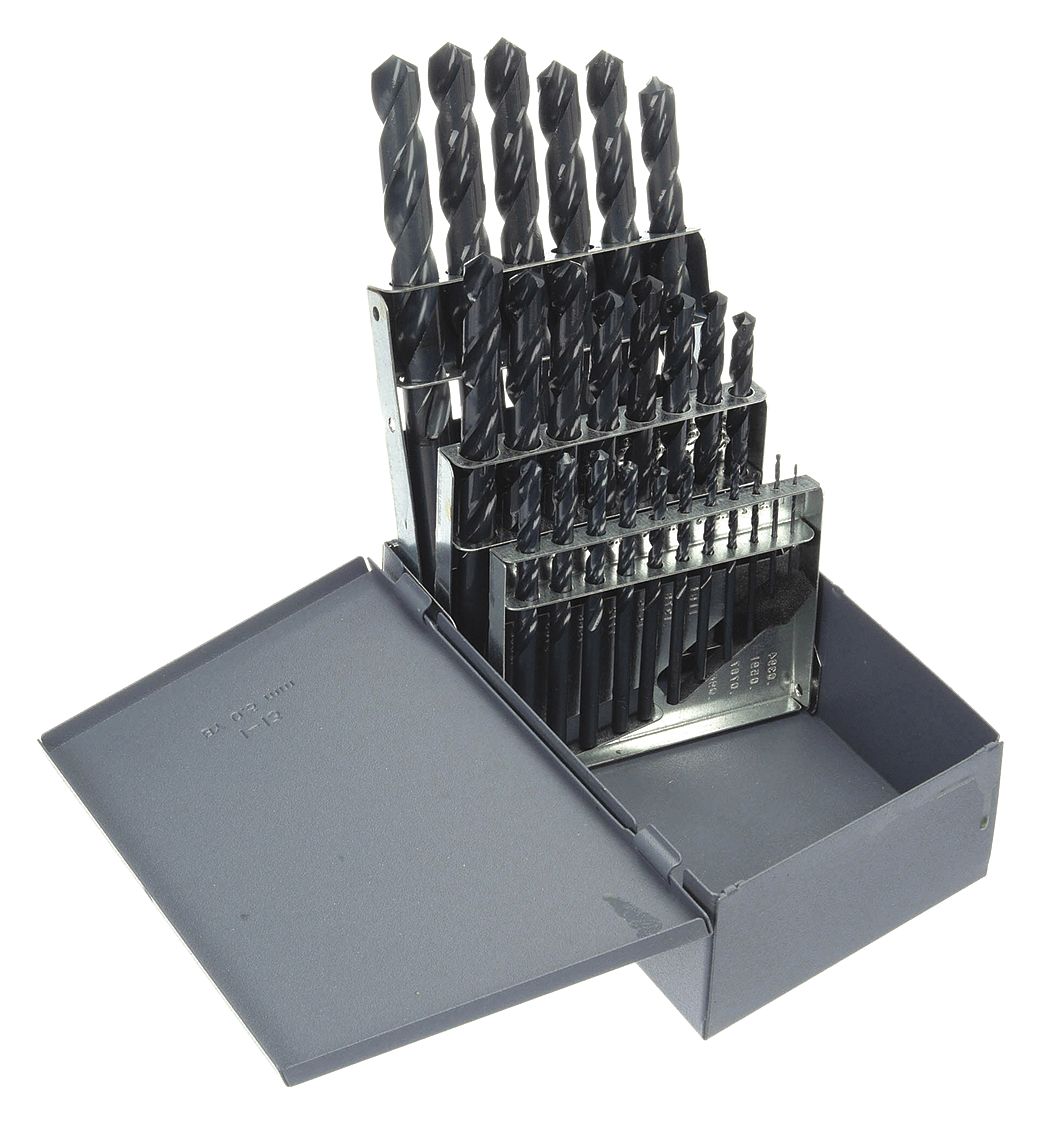 JOBBER LENGTH DRILL BIT SET, 0.5MM SMALLEST DRILL BIT, 13MM LARGEST DRILL BIT SIZE, HSS