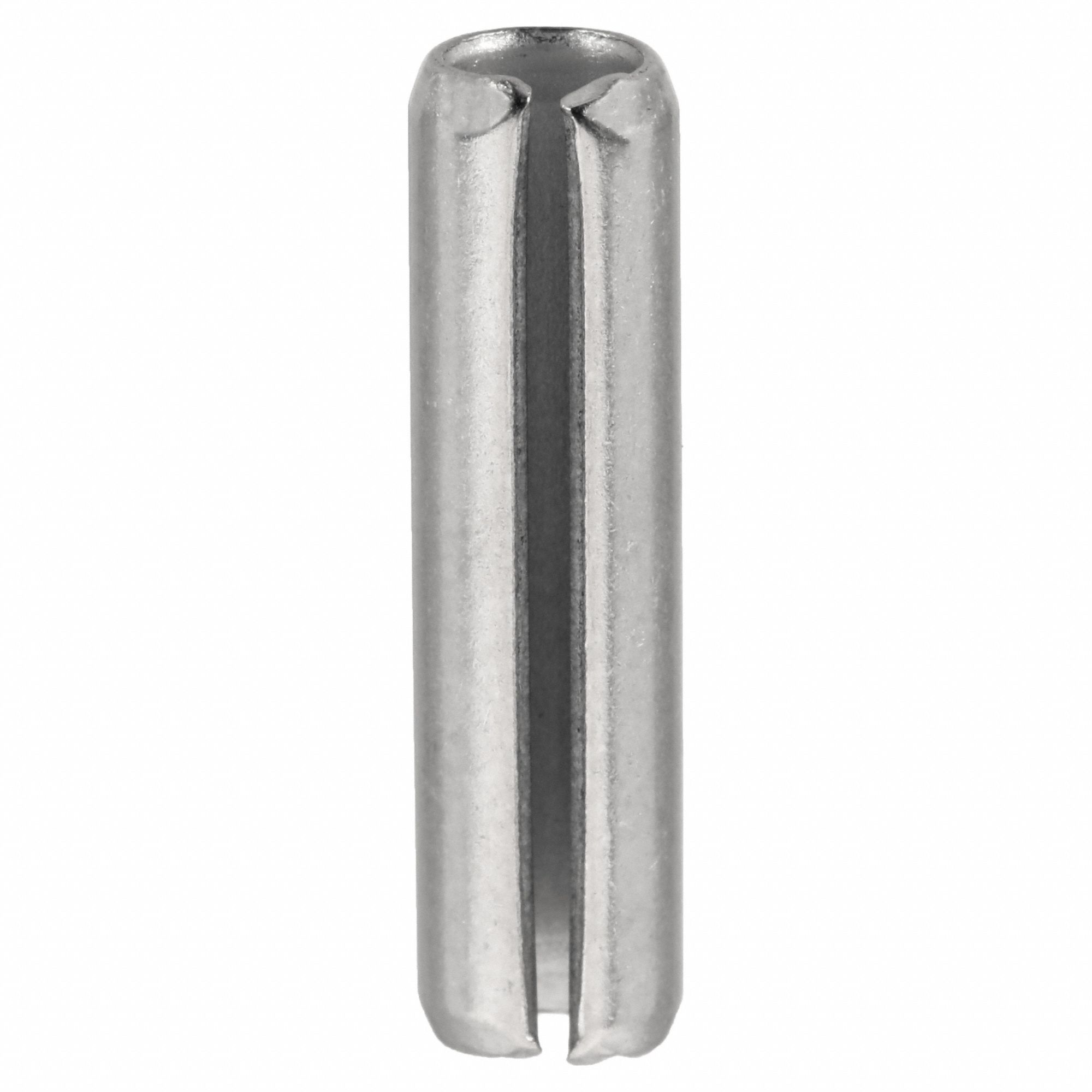 SPRING PIN, 33/64 IN DIA, 1¼ IN L, SLOTTED, INCH, 33/64 IN DIA, 1¼ IN SHANK L, 18-8, 5 PK