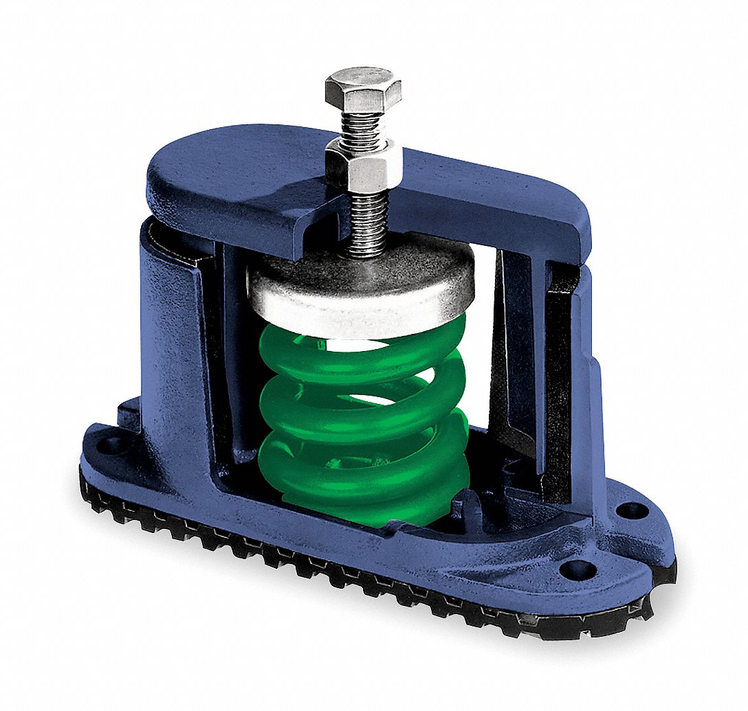 MASON Floor Mount Vibration Isolator Spring, 460 to 625 lb, 0.75 in to