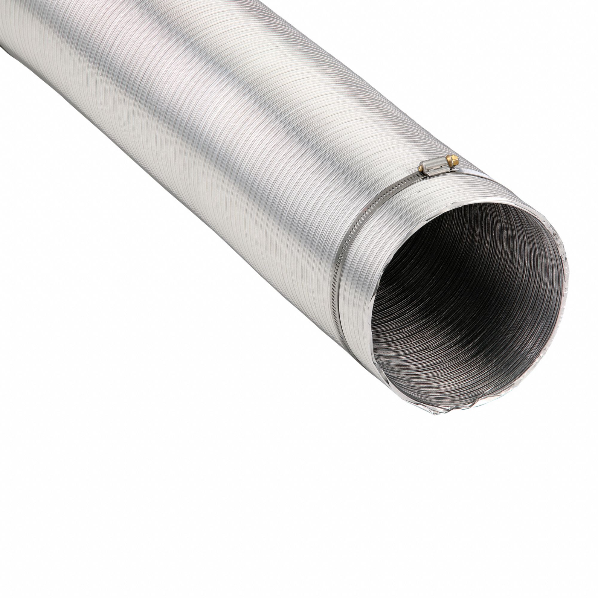 FLEXIBLE DUCT, 6 IN DIA, 15 FT L, 0.05% VAPOUR TRANS, ALUMINUM, 500 &deg; F MAX TEMP, ALUMINUM