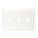COVER PHENOLIC 3TOGGLE 3-GANG WHITE
