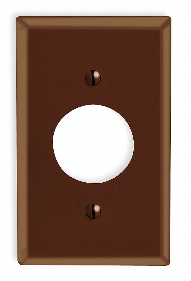 COVER PHENOLIC SINGLE RECEPT. BROWN