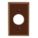 COVER PHENOLIC SINGLE RECEPT. BROWN