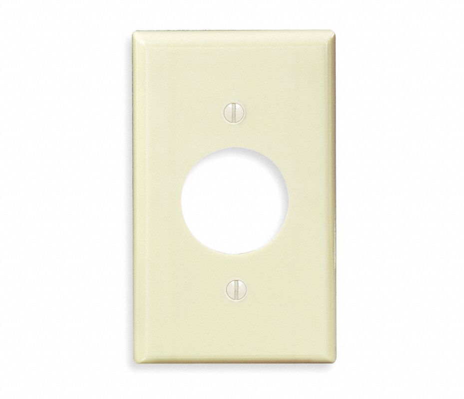 LEVITON Placa de Pared Receptáculo Sencillo, Color Marfil, Número de