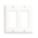 COVER PLASTIC 2-GANG WHITE