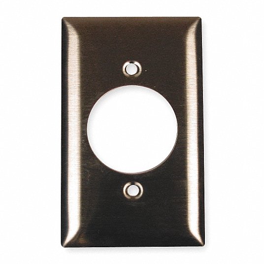 Hubbell Wiring Device Kellems Single Receptacle Wall Plate 1 Gangs Std Silver Stainless Steel 5c268 Ss720 Grainger - Hubbell Stainless Steel Wall Plates