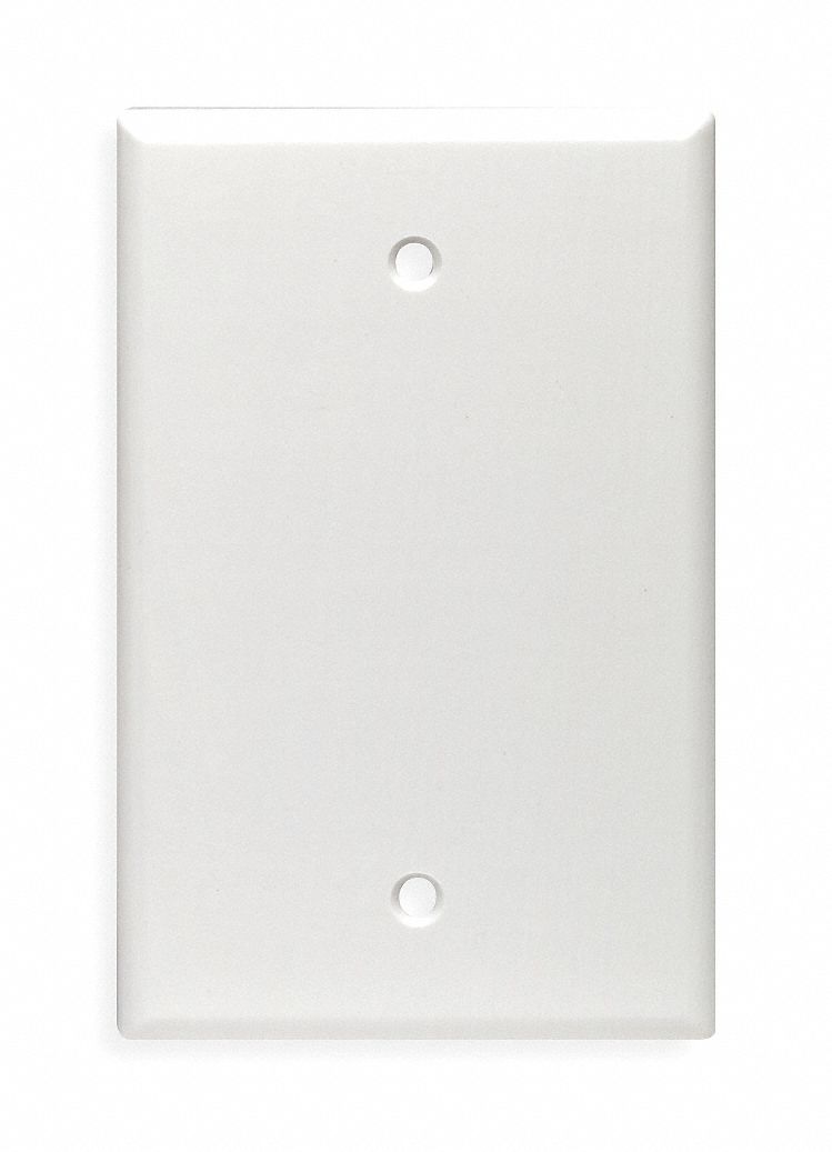 WALLPLATE MID 1G BLANK WHITE