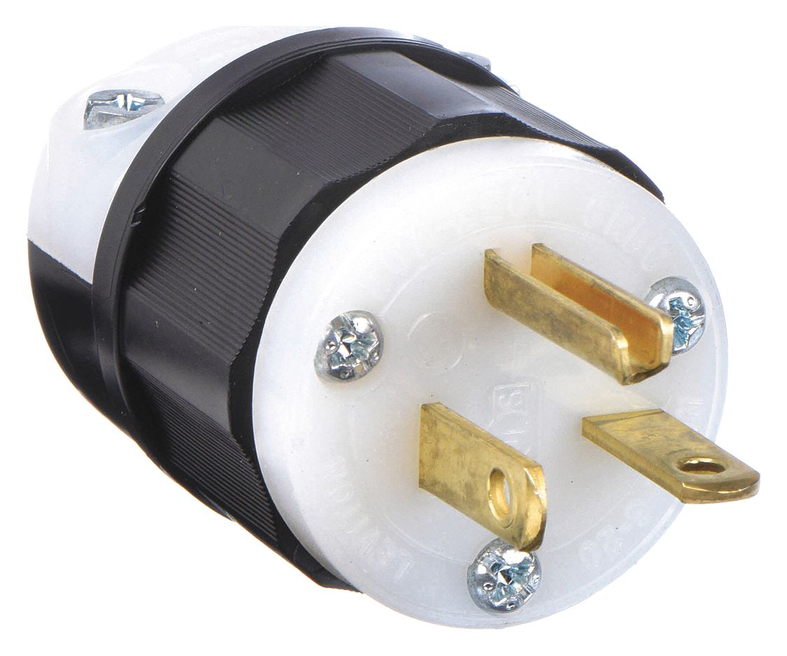 PLUG PREMIUM GRADE WHITE 20A 250V